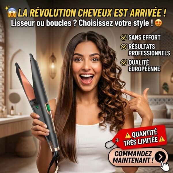 Lisseur & Boucleur Véleora 2-en-1